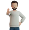 Man Showing Stop Gesture