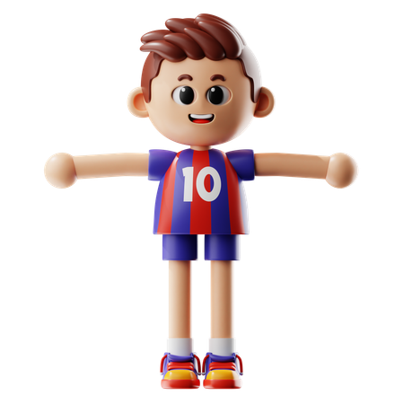 Man Showing T POSE  3D Illustration