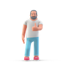 man showing thumb emoji 3d