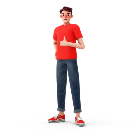 Man showing thumbs up  3D Illustration