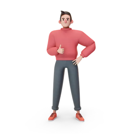 3 D Character Guy And Crypto Currency Coin Social Media And Internet Illustration 3 D Render Cartoon 3D Illustration