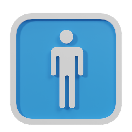 Man Sign  3D Icon