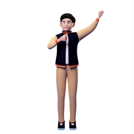 Man singing  3D Icon