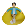 graphics of sitting on beanbag