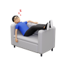 3d sleeping employee illustration