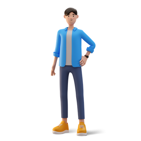 Man standing 3D Illustration