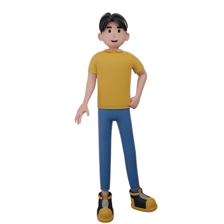 Man Standing  3D Illustration