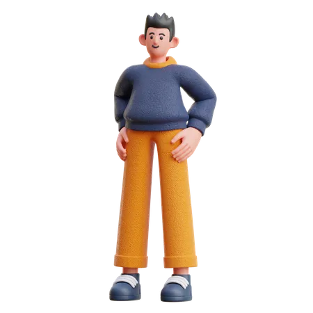 22,276 Happy Man Standing Pose 3D Illustrations - Free in PNG