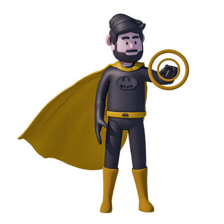 Man Superhero  3D Icon