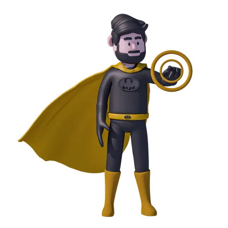 Man Superhero  3D Icon