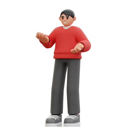 Man talking pose  3D Icon