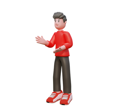 Man talking with someone  3D Icon