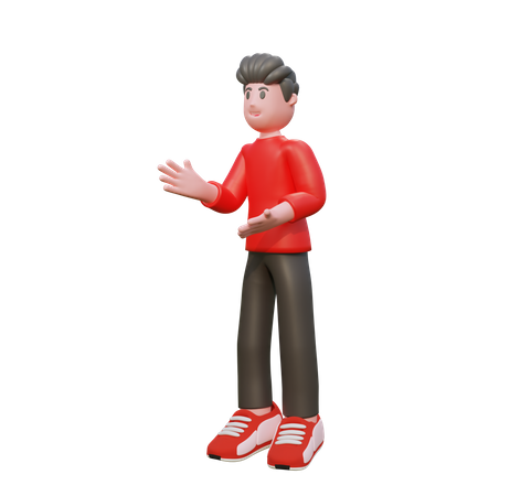 Man talking with someone  3D Illustration