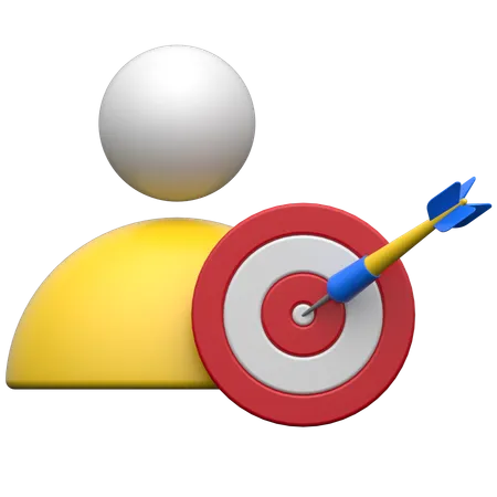 Man Target  3D Icon