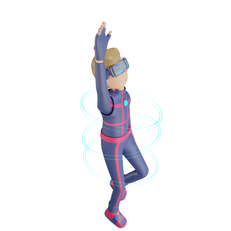 Man teleport On Metaverse  3D Illustration