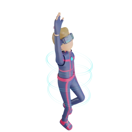 Man teleport On Metaverse  3D Illustration