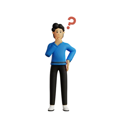 Man thinking  3D Illustration