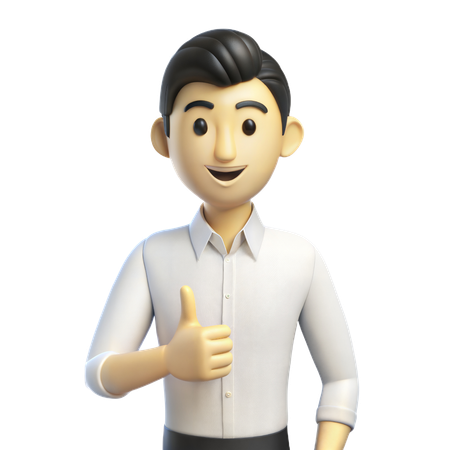 Man Thumbs Up  3D Icon