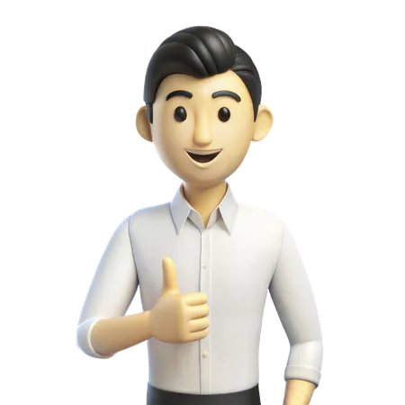 Man Thumbs Up  3D Icon