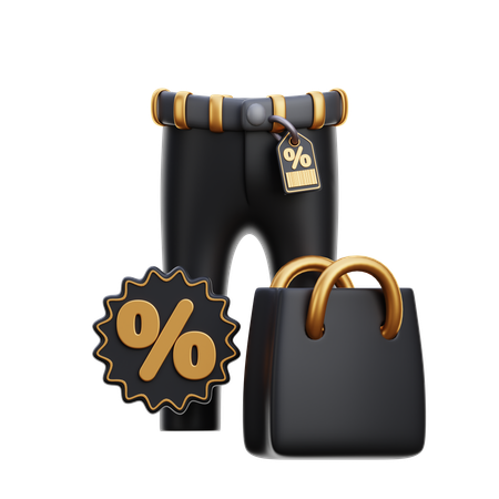 Man Trousers Sale  3D Icon