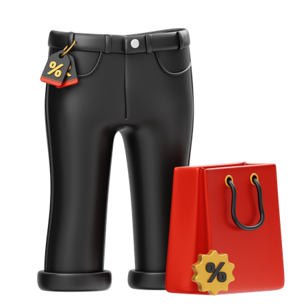 Man Trousers Sale  3D Icon