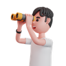 holding binocular emoji 3d