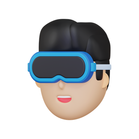 Man using virtual reality 3D Illustration
