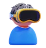 man using vr glasses