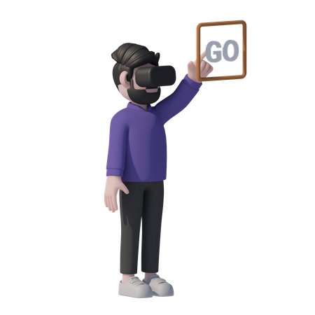 Man Vr Go  3D Icon