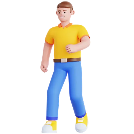 歩いている男性  3D Illustration