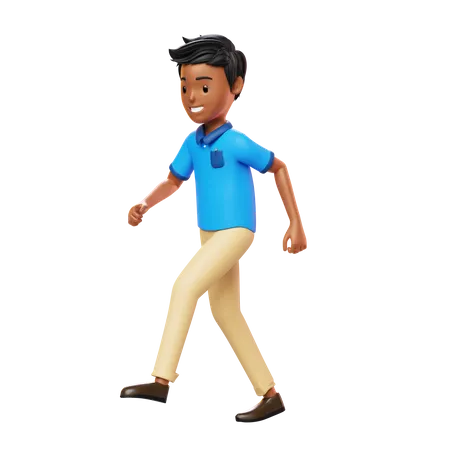 Man Walking 3D Illustration