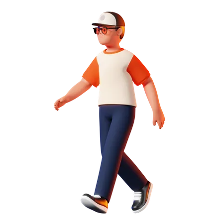 Man Walking Pose  3D Illustration