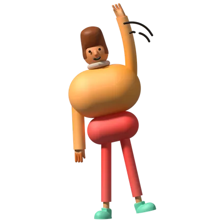 Man waving hand  3D Emoji