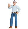 Man Waving Hand