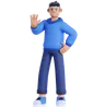 Man Waving Hand