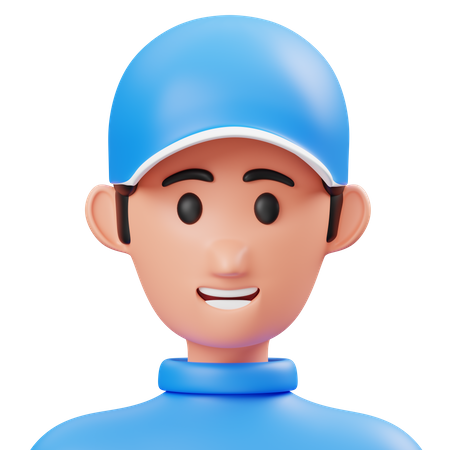 Man Wearing A Hat  3D Icon