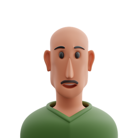 Man with a Mustache avatar  3D Icon