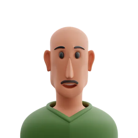 Man with a Mustache avatar  3D Icon