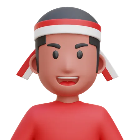 Man With Bandana  3D Icon