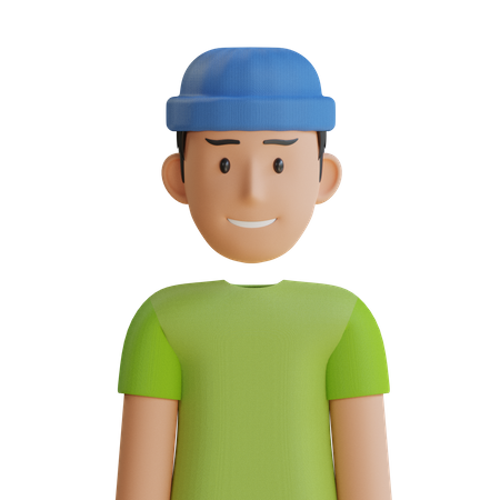 Man With Beanie  3D Icon