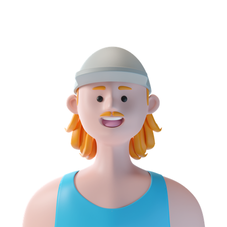 Man With Beanie  3D Icon