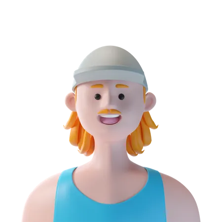Man With Beanie 3D Icon