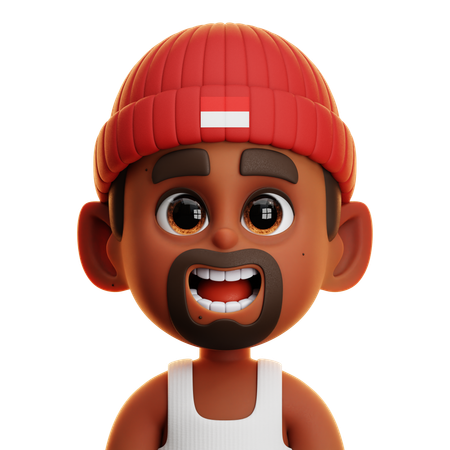 MAN WITH BEARD  3D Icon