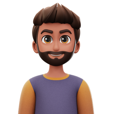 Man with Beard  3D Icon