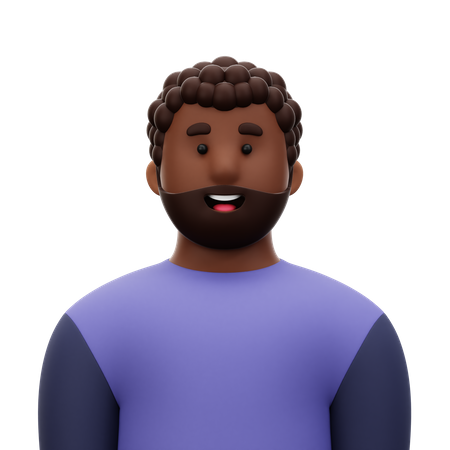 Man with Beard  3D Icon
