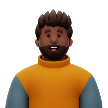 Man with Beard  3D Icon