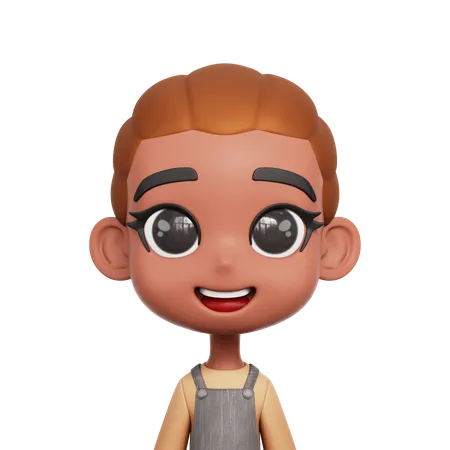 Man With Brown Hair  3D Icon
