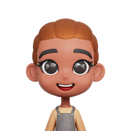 Man With Brown Hair  3D Icon