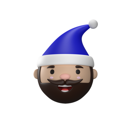 Man With Christmas Cap  3D Illustration