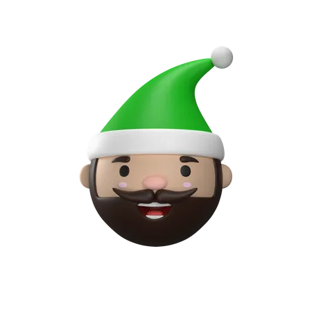 Man With Christmas Cap  3D Illustration
